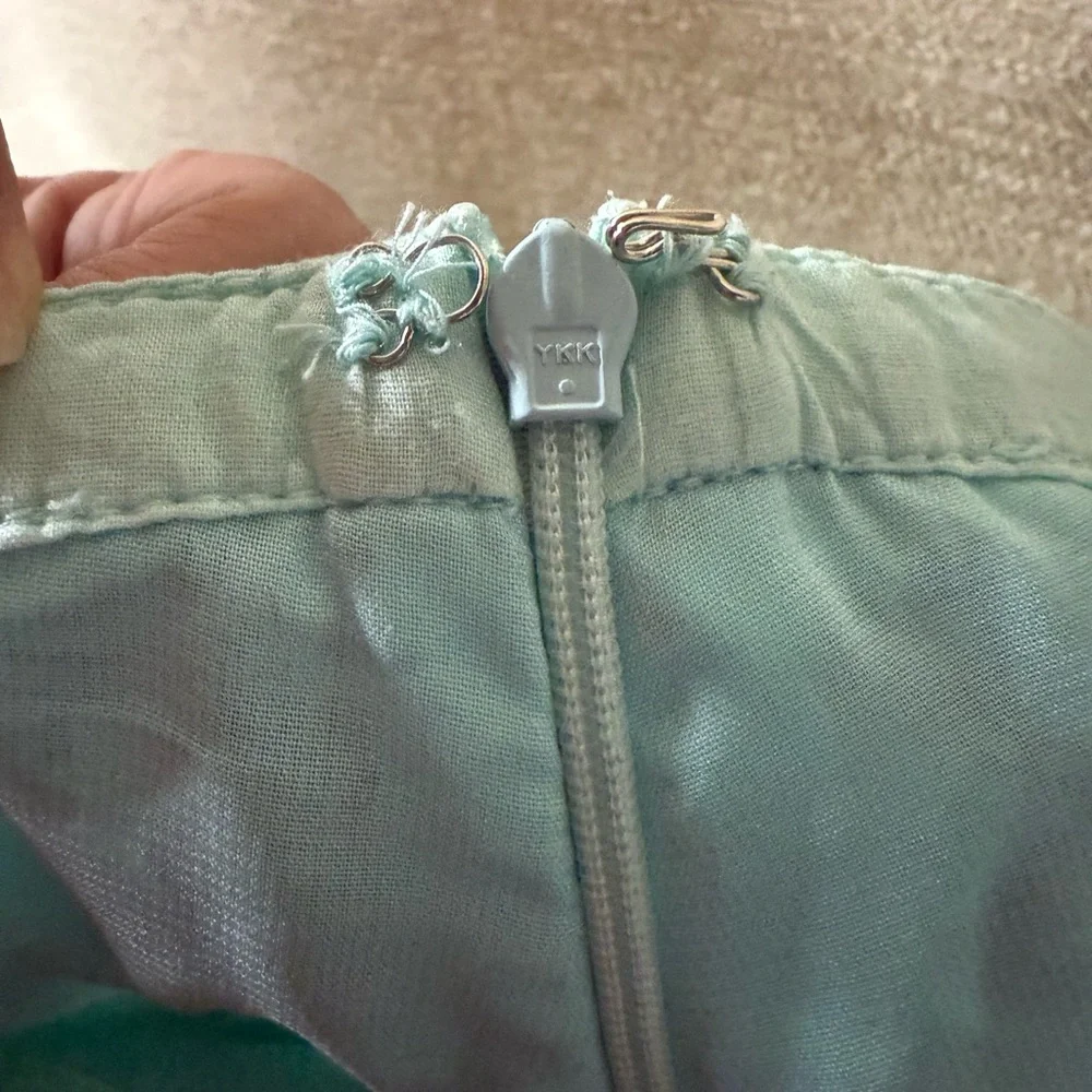 Free People A-Line Skirt - Mint and Brown Floral - Picture 5 of 5